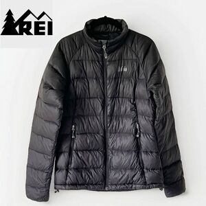 REI Women’s Stratocloud Down Puffer Lightweight Jacket Black Size Small